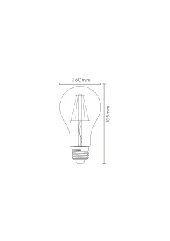 A60 - Filament lamp - Ø 6 cm - LED Dimb. - E27 - 1x5W 2700K - Transparant*Lucide Sale