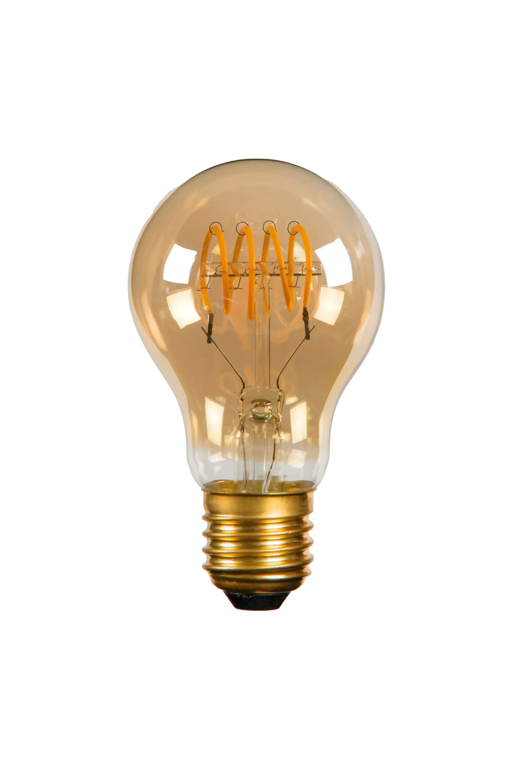 A60 - Filament lamp - Ø 6 cm - LED Dimb. - E27 - 1x4,9W 2200K - Amber*Lucide Flash Sale