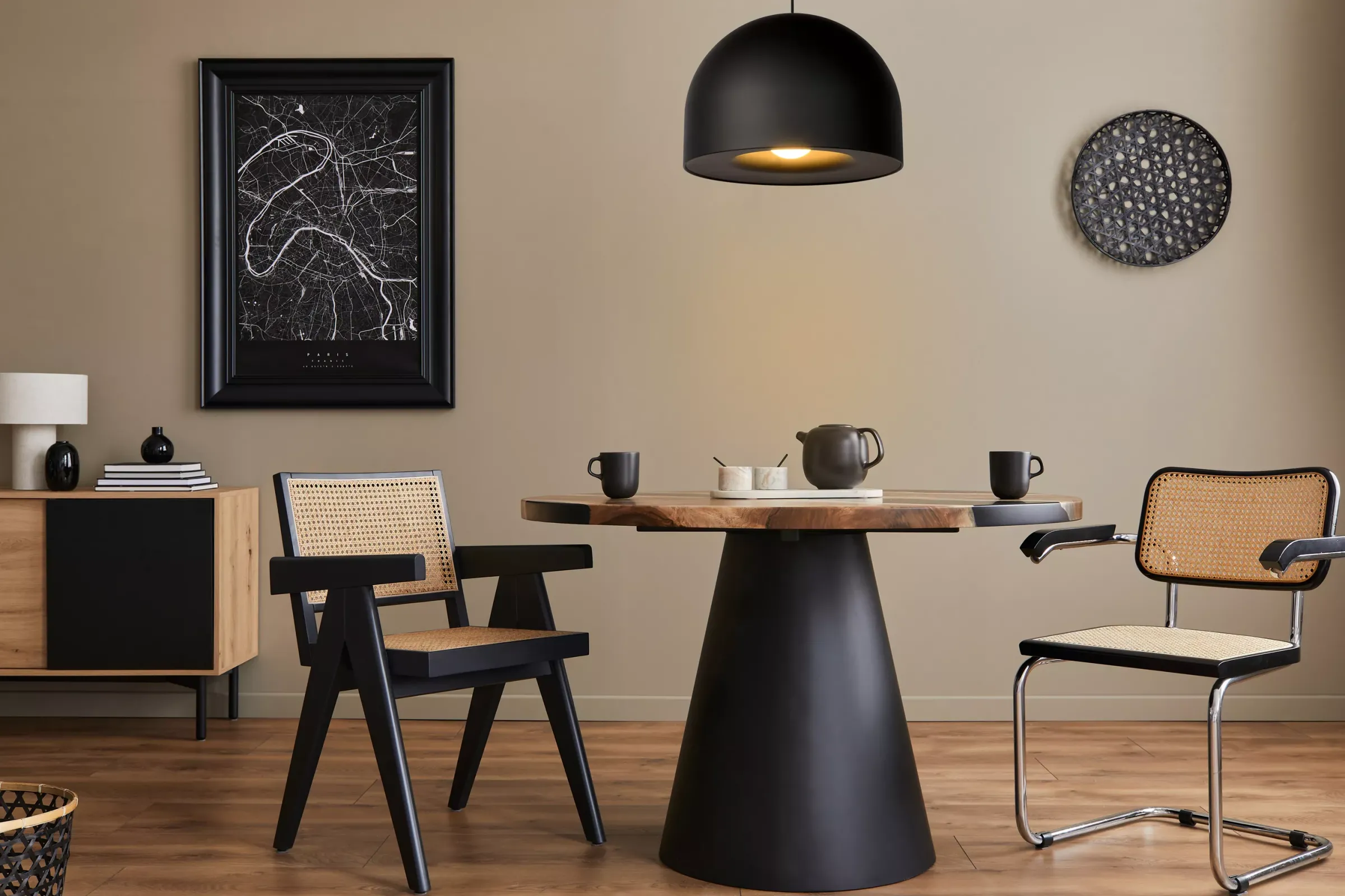 AKRON - Hanglamp - Ø 50 cm - 1xE27 - Zwart*Lucide Clearance