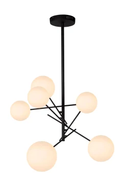 ALARA - Hanglamp - Ø 72 cm - LED - G4 - 6x1,5W 2700K - Zwart*Lucide Best Sale