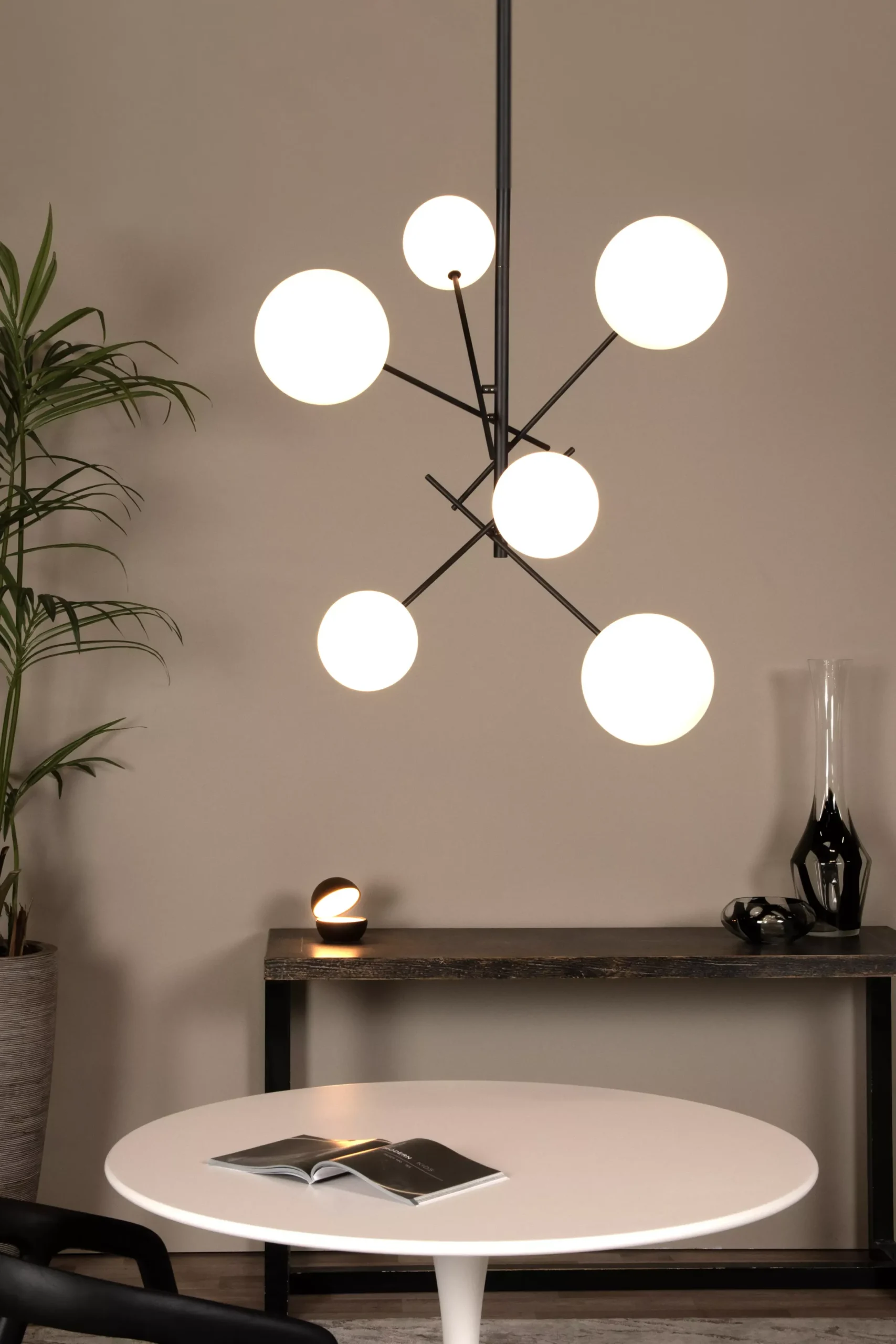 ALARA - Hanglamp - Ø 72 cm - LED - G4 - 6x1,5W 2700K - Zwart*Lucide Best Sale