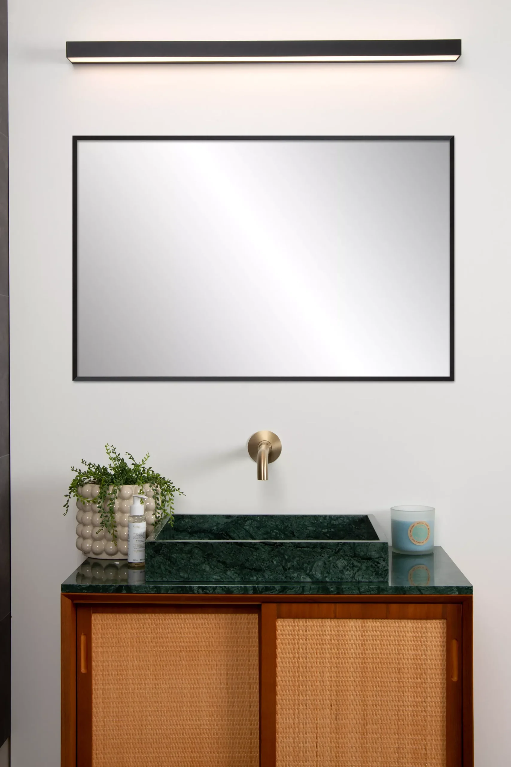 ALEXA - Wandlamp Badkamer - LED - 1x13W 3000K - IP44 - Zwart*Lucide Discount