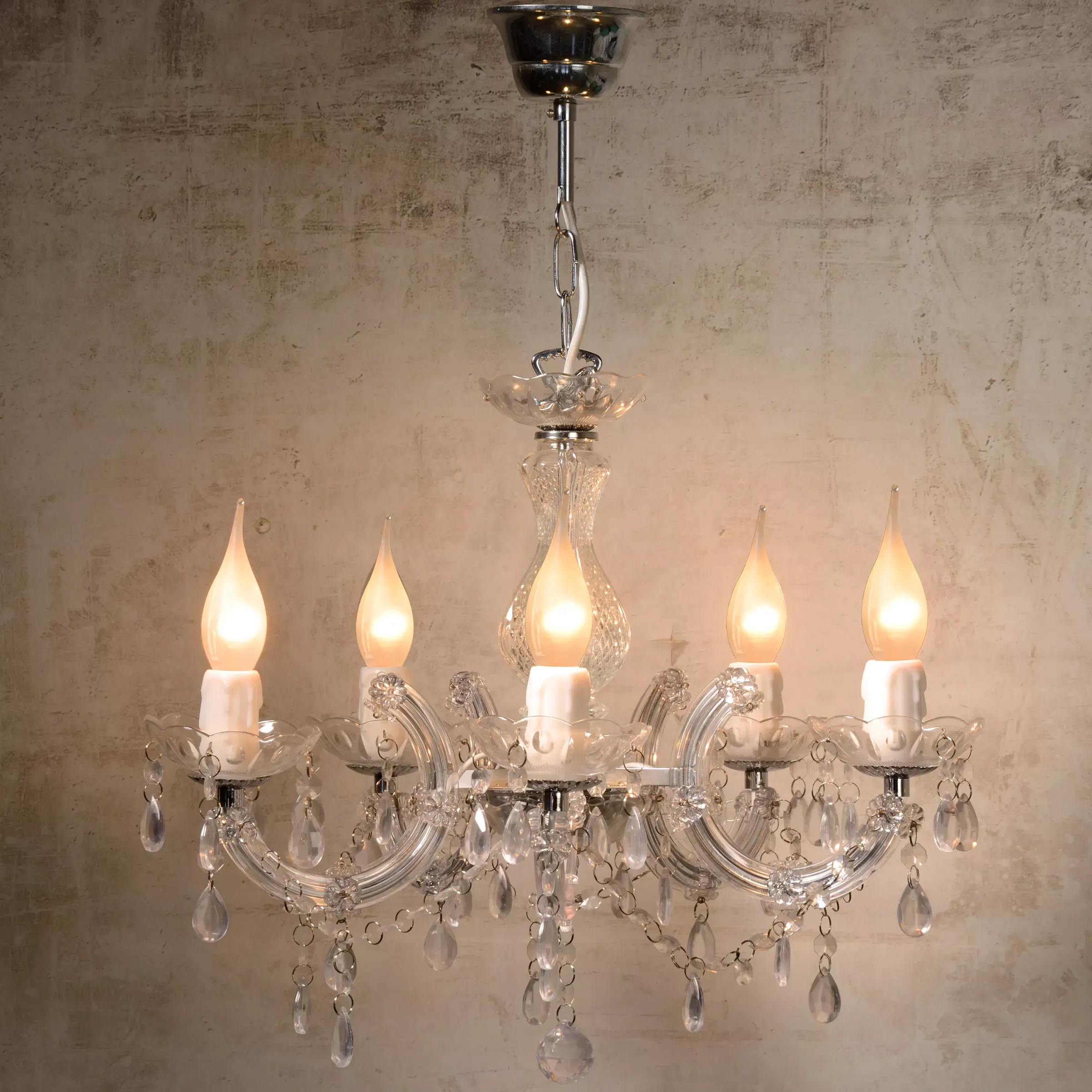 ARABESQUE - Kroonluchter - Ø 45 cm - 5xE14 - Transparant*Lucide Sale