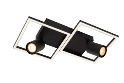 ARIANNE - Plafonnière - LED - 2xGeïntegreerde LED - 2xGU10 - Zwart*Lucide Sale