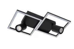 ARIANNE - Plafonnière - LED - 2xGeïntegreerde LED - 2xGU10 - Zwart*Lucide Sale