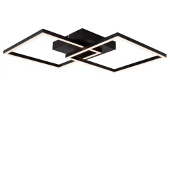 ARIANNE - Plafonnière - LED - CCT - 1x23W 2700K/4000K - Zwart*Lucide Discount