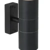 ARNE-LED - Wandspot / Wandlamp Binnen/Buiten - Ø 6,3 cm - LED - GU10 - 2x5W 2700K - IP44 - Zwart*Lucide Clearance