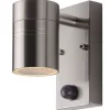 ARNE-LED IR - Wandspot / Wandlamp Binnen/Buiten - Ø 6,3 cm - LED - GU10 - 1x5W 2700K - IP44 - Beweging & dag/nacht sensor - Mat chroom*Lucide Sale