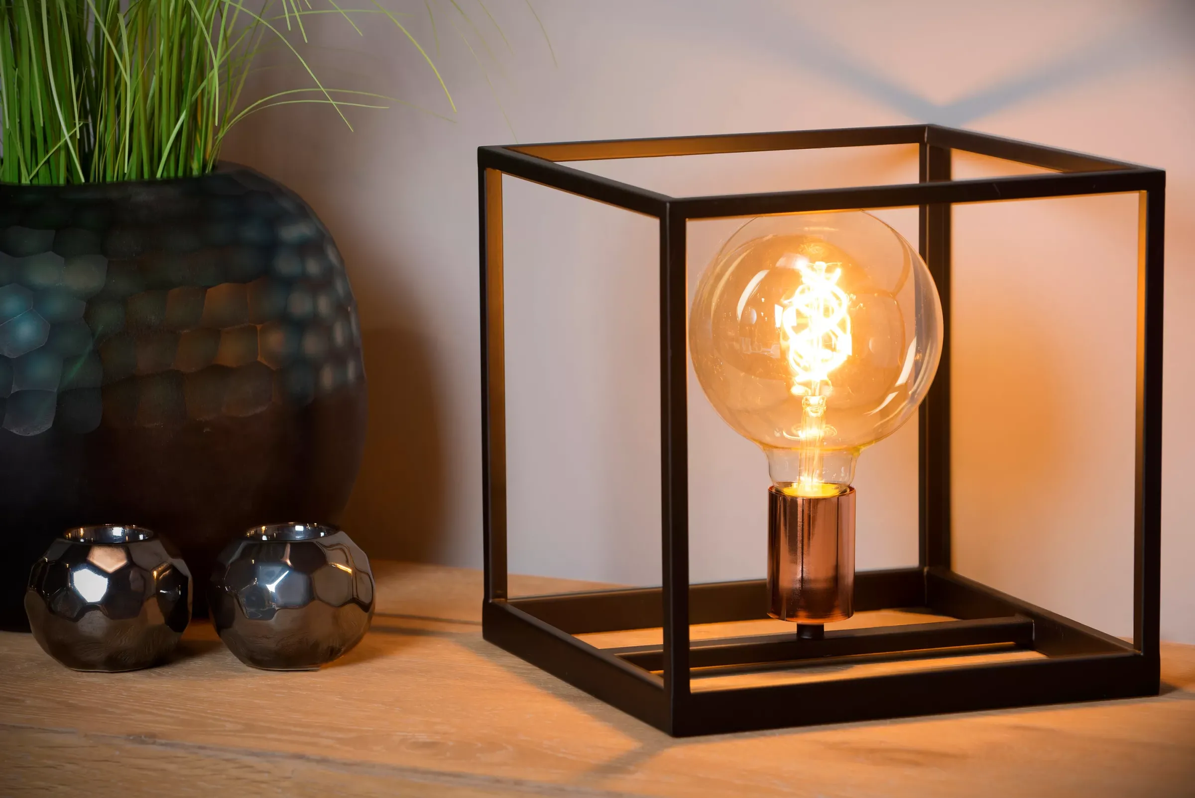 ARTHUR - Tafellamp - 1xE27 - Zwart*Lucide Clearance