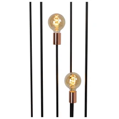 ARTHUR - Vloerlamp - 3xE27 - Zwart*Lucide Hot