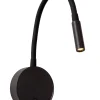 ASJA - Oplaadbare Wandspot / Wandlamp - Accu/Batterij - LED 3 StepDim - 1x3W 2700K - Zwart*Lucide Fashion
