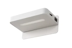 ATKIN - Bedlamp / Wandlamp - LED - 1x6W 3000K - Met USB oplaadpunt - Wit*Lucide Flash Sale