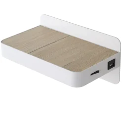 ATKIN - Bedlamp / Wandlamp - LED - 1x6W 3000K - Met USB oplaadpunt - Wit*Lucide Flash Sale