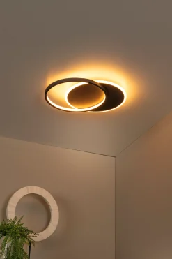 AXELLE - Plafonnière - Ø 29,5 cm - LED 3 StepDim - 1x24W 2700K - Zwart*Lucide Cheap