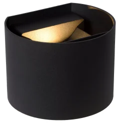 AXI - Wandspot / Wandlamp Badkamer - LED - 2x7W 2700K - IP54 - Verstelbare stralingshoek - Zwart*Lucide Online