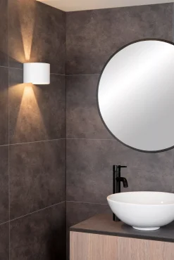AXI - Wandspot / Wandlamp Badkamer - LED - 2x3,5W 2700K - IP54 - Verstelbare stralingshoek - Wit*Lucide Outlet