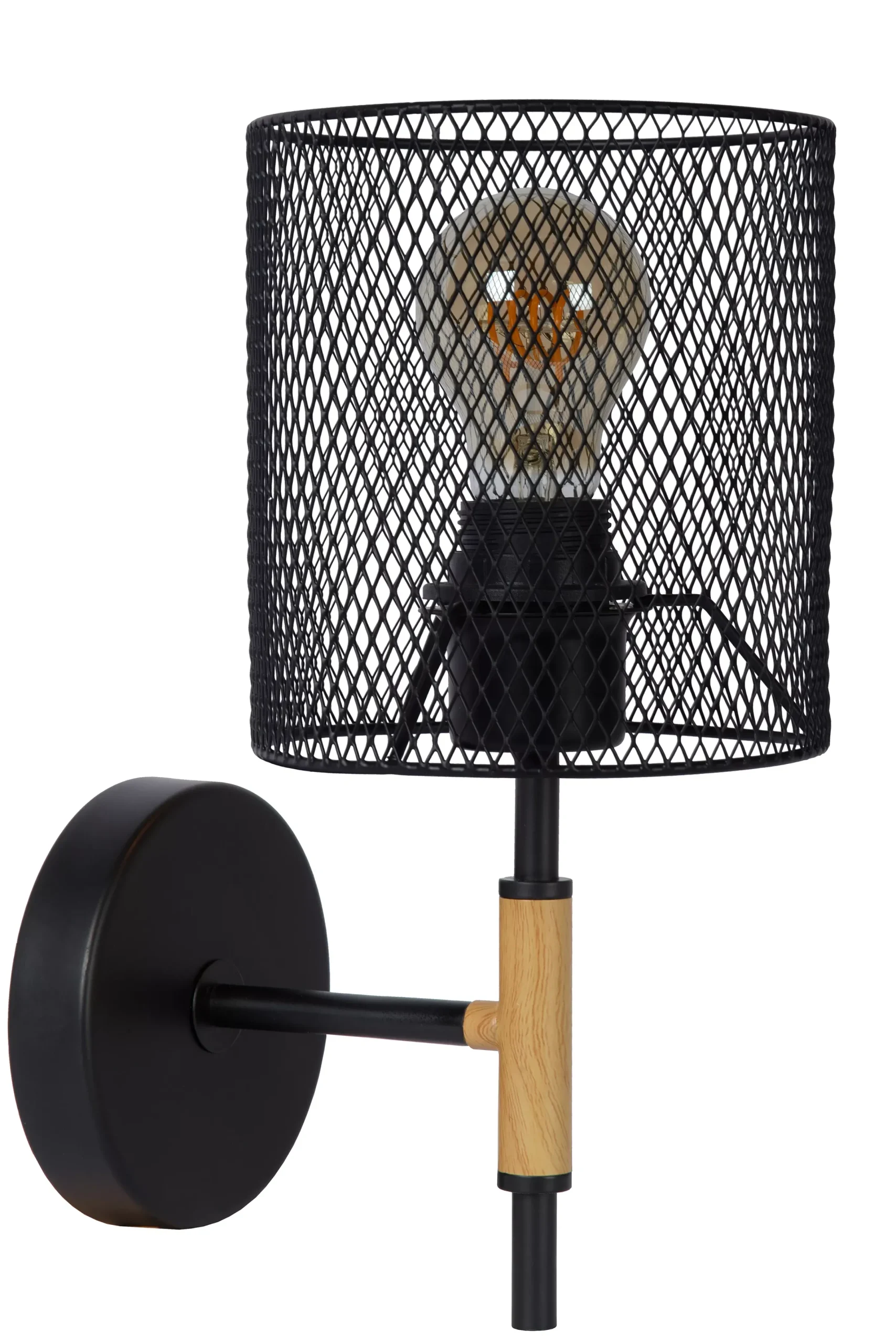 BASKETT - Wandlamp - 1xE27 - Zwart*Lucide Shop