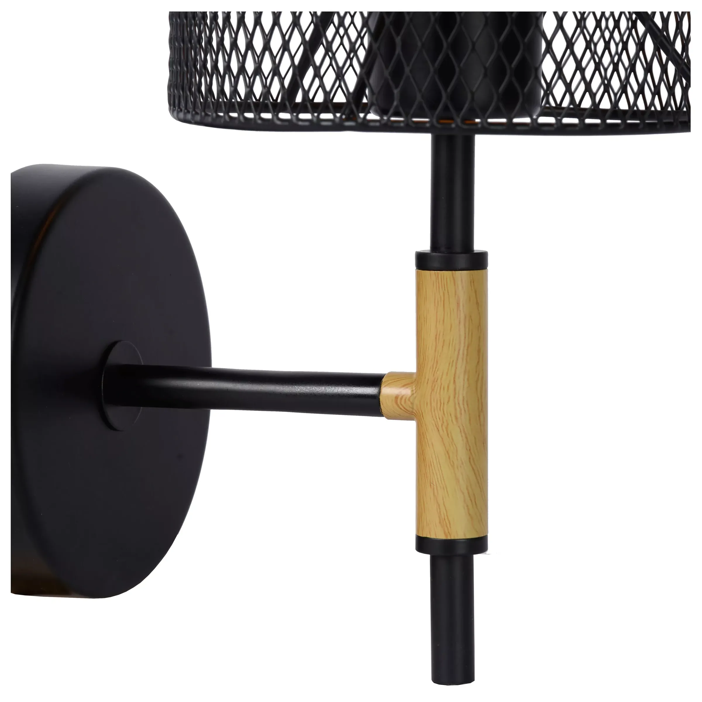 BASKETT - Wandlamp - 1xE27 - Zwart*Lucide Shop