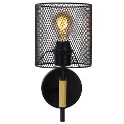 BASKETT - Wandlamp - 1xE27 - Zwart*Lucide Shop