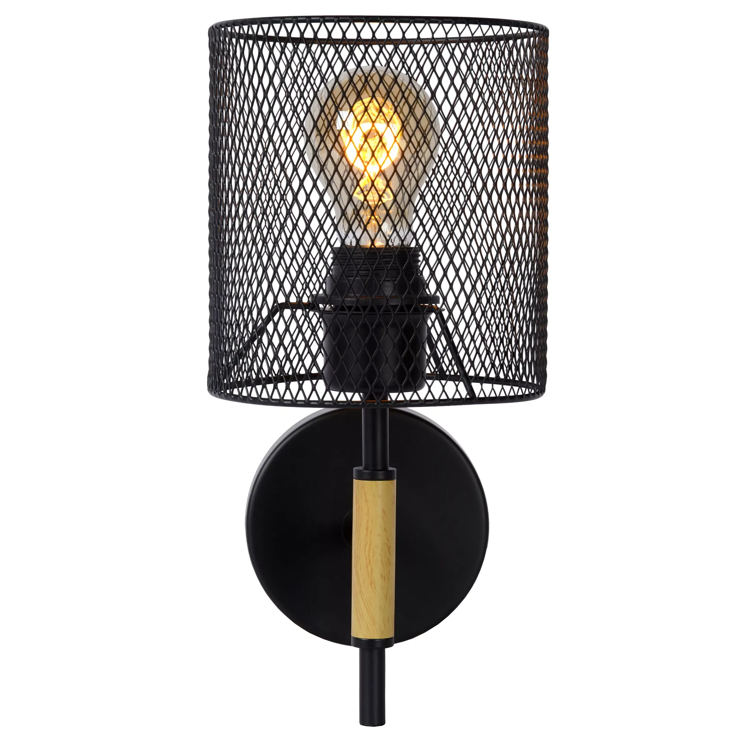 BASKETT - Wandlamp - 1xE27 - Zwart*Lucide Shop