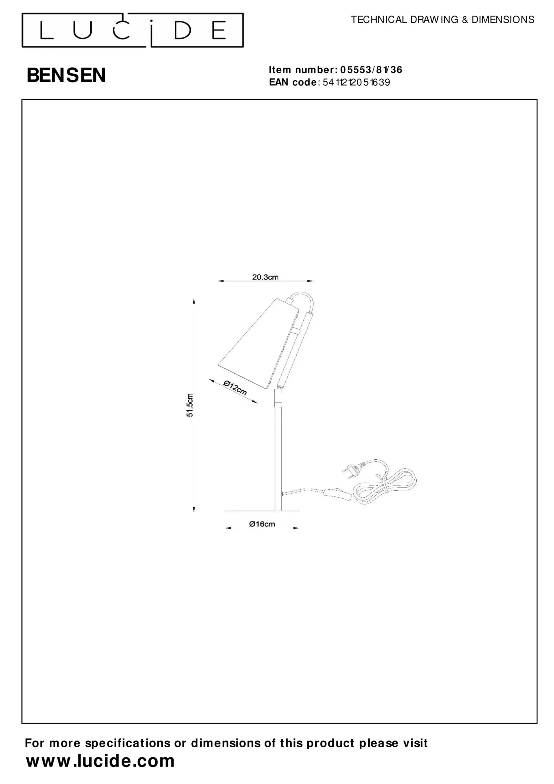 BENSEN - Tafellamp - 1xE14 - Grijs*Lucide Flash Sale