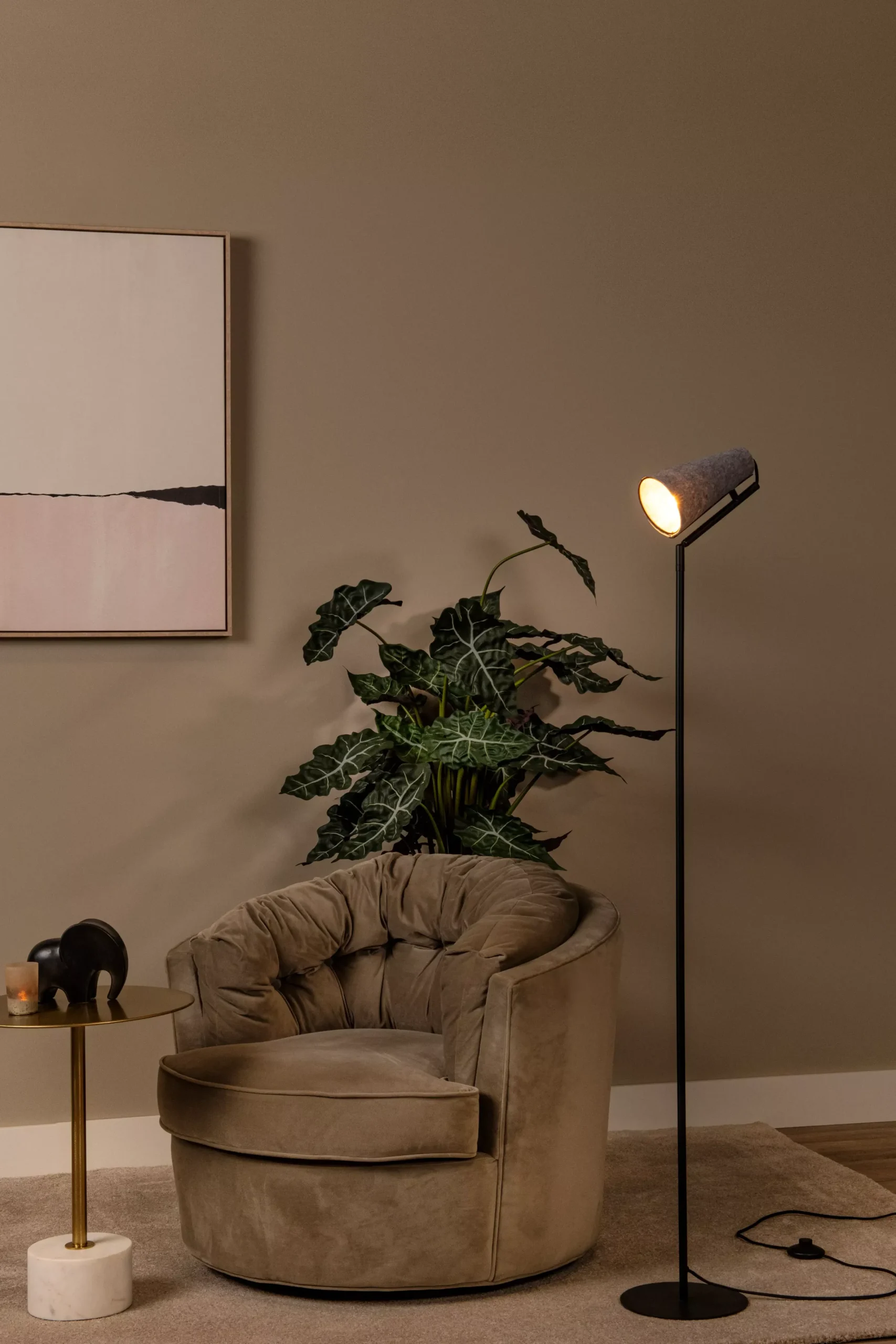 BENSEN - Vloerlamp - 1xE14 - Grijs*Lucide New