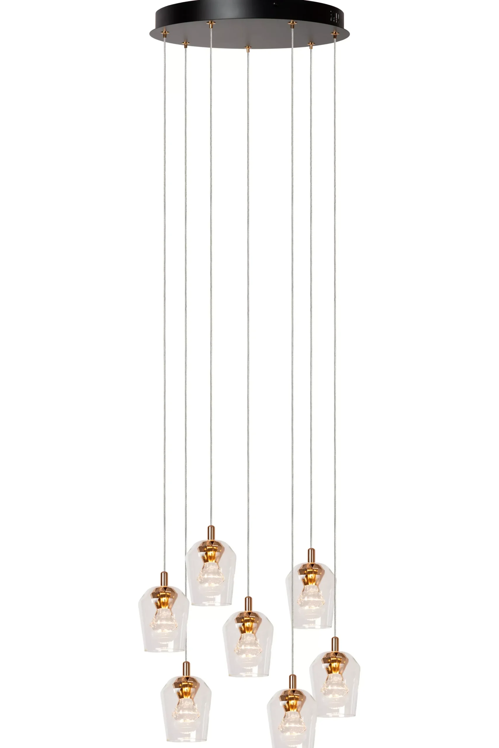 BERLIANE - Hanglamp - Ø 39 cm - LED Dimb. - 7x4W 2700K - Transparant*Lucide Cheap