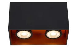 BIDO - Plafondspot - 2xGU10 - Zwart*Lucide New