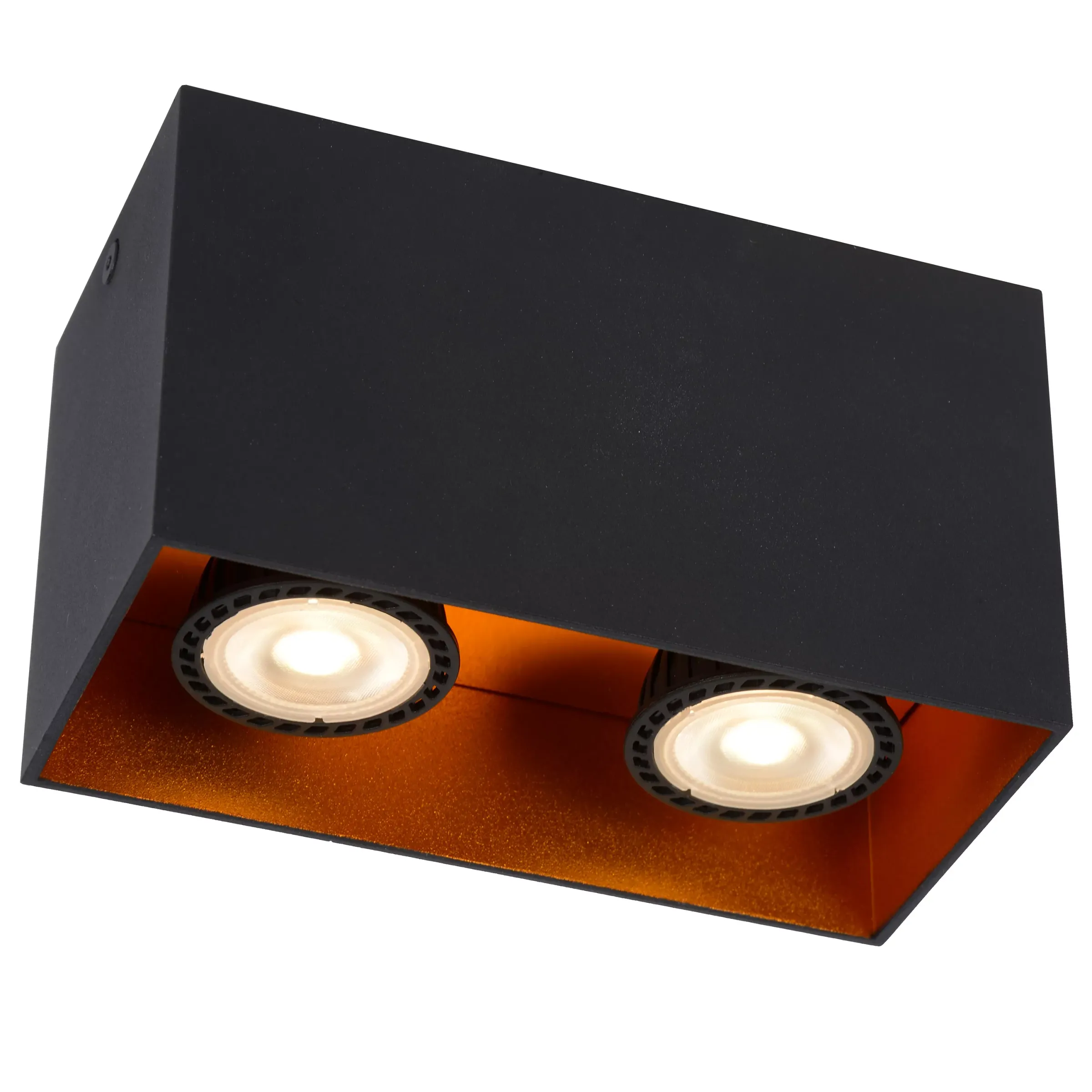 BIDO - Plafondspot - 2xGU10 - Zwart*Lucide New