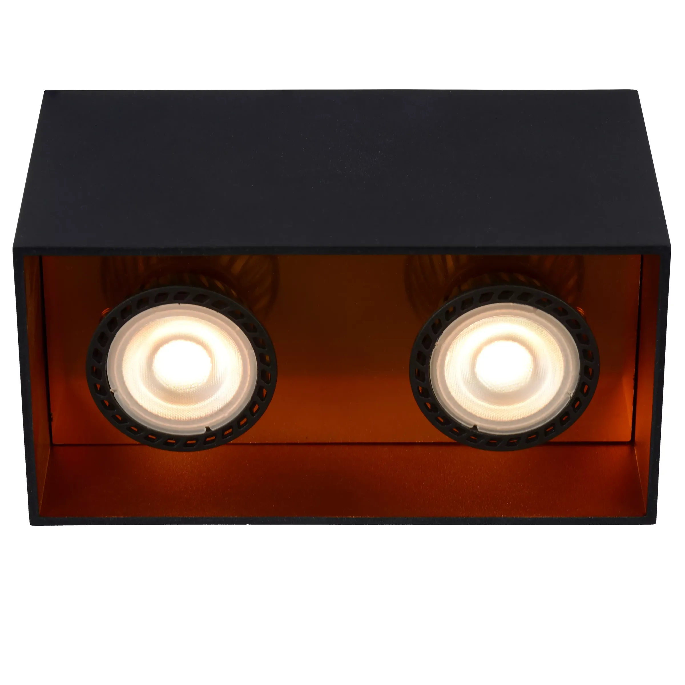 BIDO - Plafondspot - 2xGU10 - Zwart*Lucide New