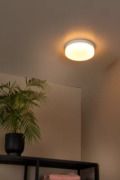 BISKIT - Plafonnière Badkamer - Ø 23 cm - LED - 1x12W 2700K - IP44 - Beweging & dag/nacht sensor - Wit*Lucide Shop