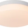 BISKIT - Plafonnière Badkamer - Ø 28 cm - LED - 1x18W 2700K - IP44 - Beweging & dag/nacht sensor - Wit*Lucide Discount