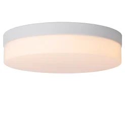 BISKIT - Plafonnière Badkamer - Ø 28 cm - LED - 1x18W 2700K - IP44 - Beweging & dag/nacht sensor - Wit*Lucide Discount