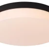 BISKIT - Plafonnière Badkamer - Ø 34,5 cm - LED - 1x24W 2700K - IP44 - Beweging & dag/nacht sensor - Zwart*Lucide New