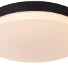 BISKIT - Plafonnière Badkamer - Ø 40 cm - LED - 1x36W 2700K - IP44 - Beweging & dag/nacht sensor - Zwart*Lucide Discount