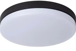 BISKIT - Plafonnière Badkamer - Ø 40 cm - LED - 1x36W 2700K - IP44 - Beweging & dag/nacht sensor - Zwart*Lucide Discount