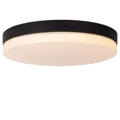 BISKIT - Plafonnière Badkamer - Ø 40 cm - LED - 1x36W 2700K - IP44 - Beweging & dag/nacht sensor - Zwart*Lucide Discount