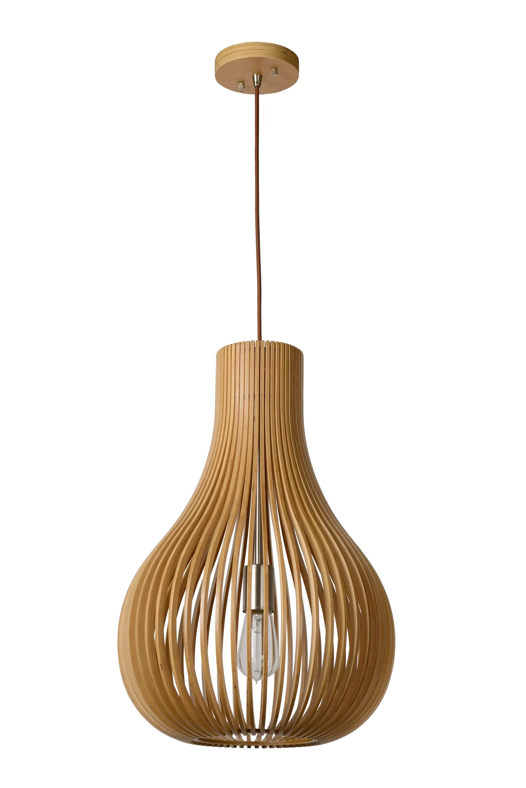 BODO - Hanglamp - Ø 38 cm - 1xE27 - Licht hout*Lucide Cheap