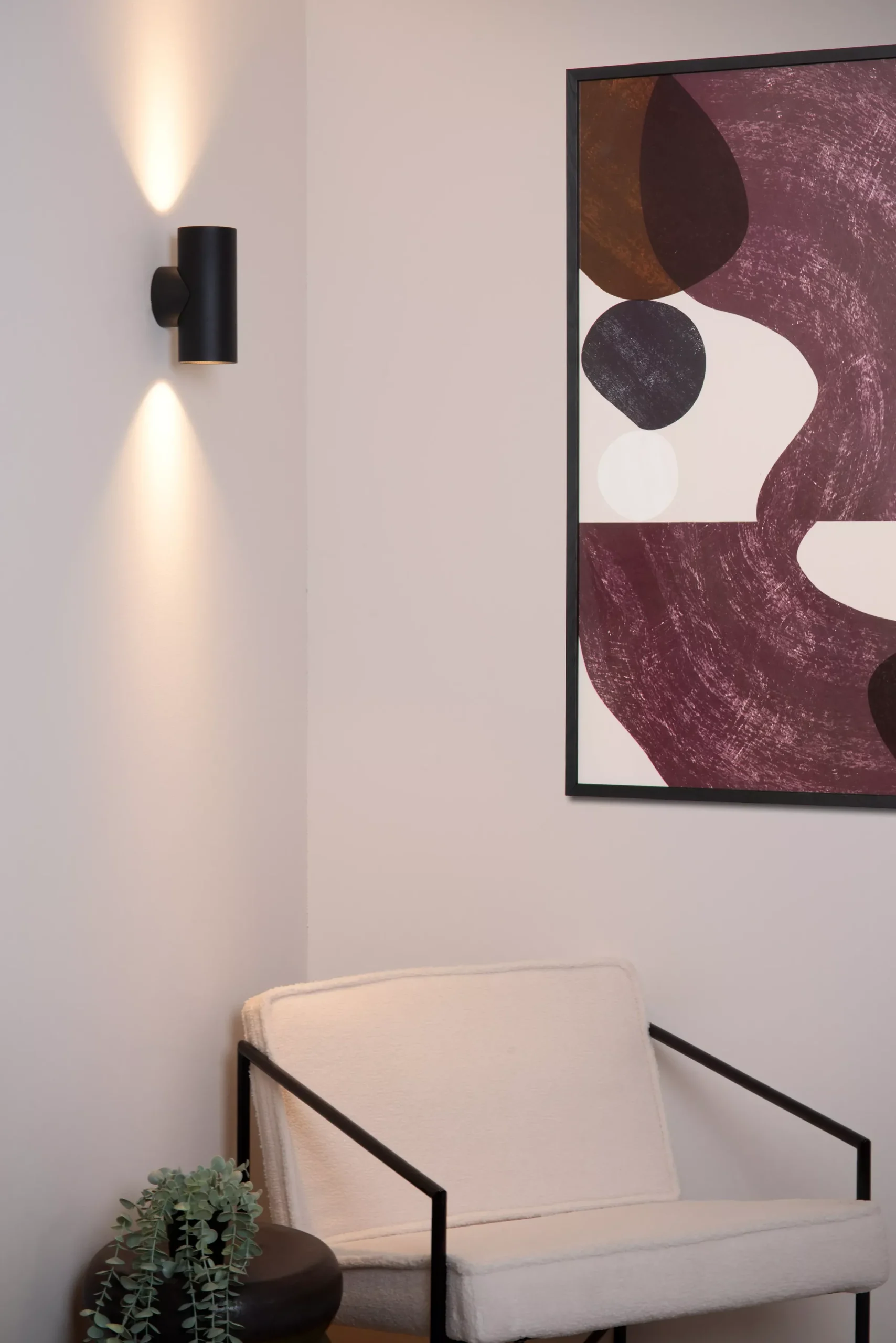 BONDI - Wandspot / Wandlamp - 2xGU10 - Zwart*Lucide Sale