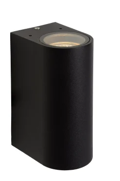 BOOGY - Wandspot / Wandlamp Binnen/Buiten - 2xGU10 - IP44 - Zwart*Lucide Cheap