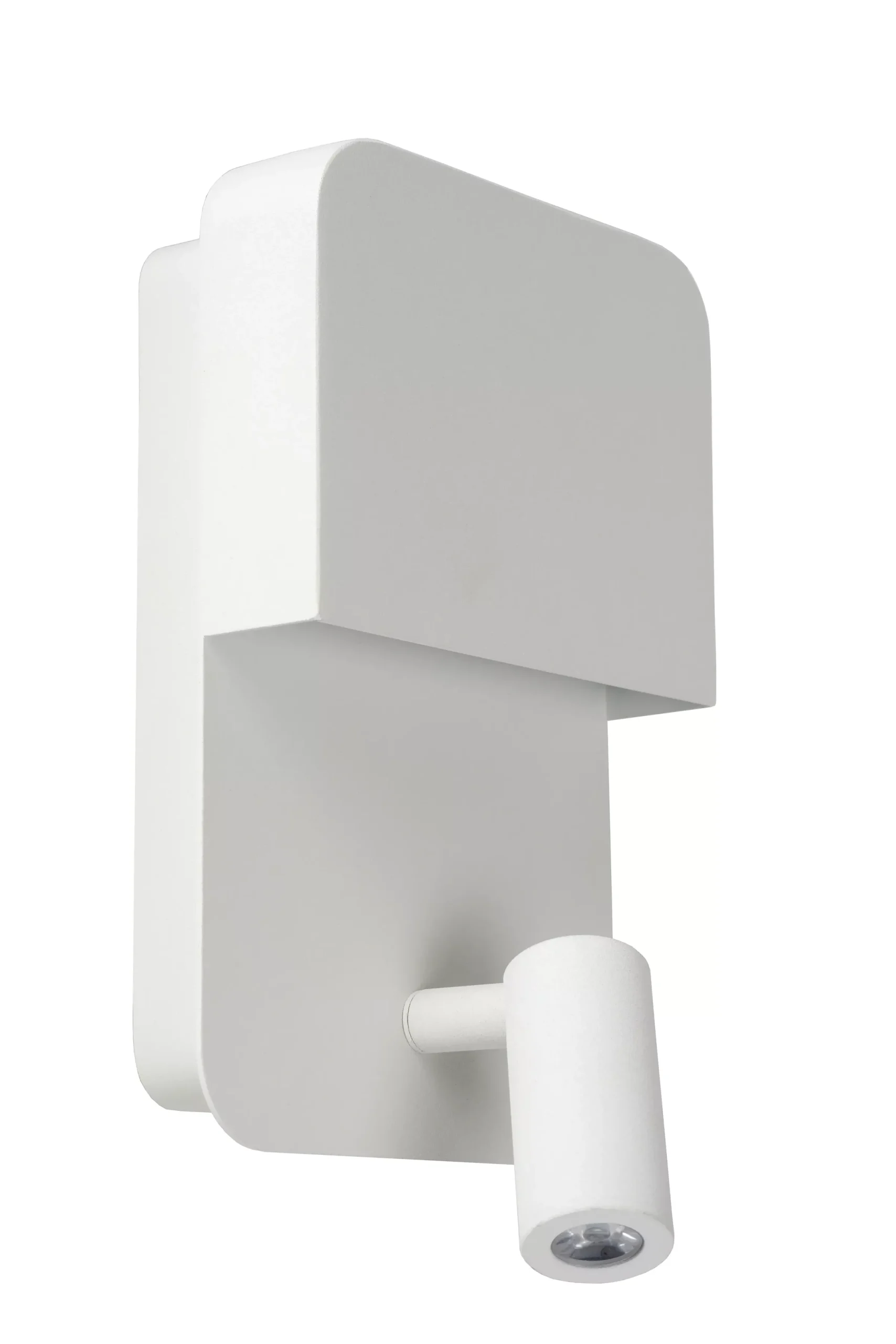BOXER - Bedlamp / Wandlamp - LED - 3000K - Met USB oplaadpunt - Wit*Lucide Best