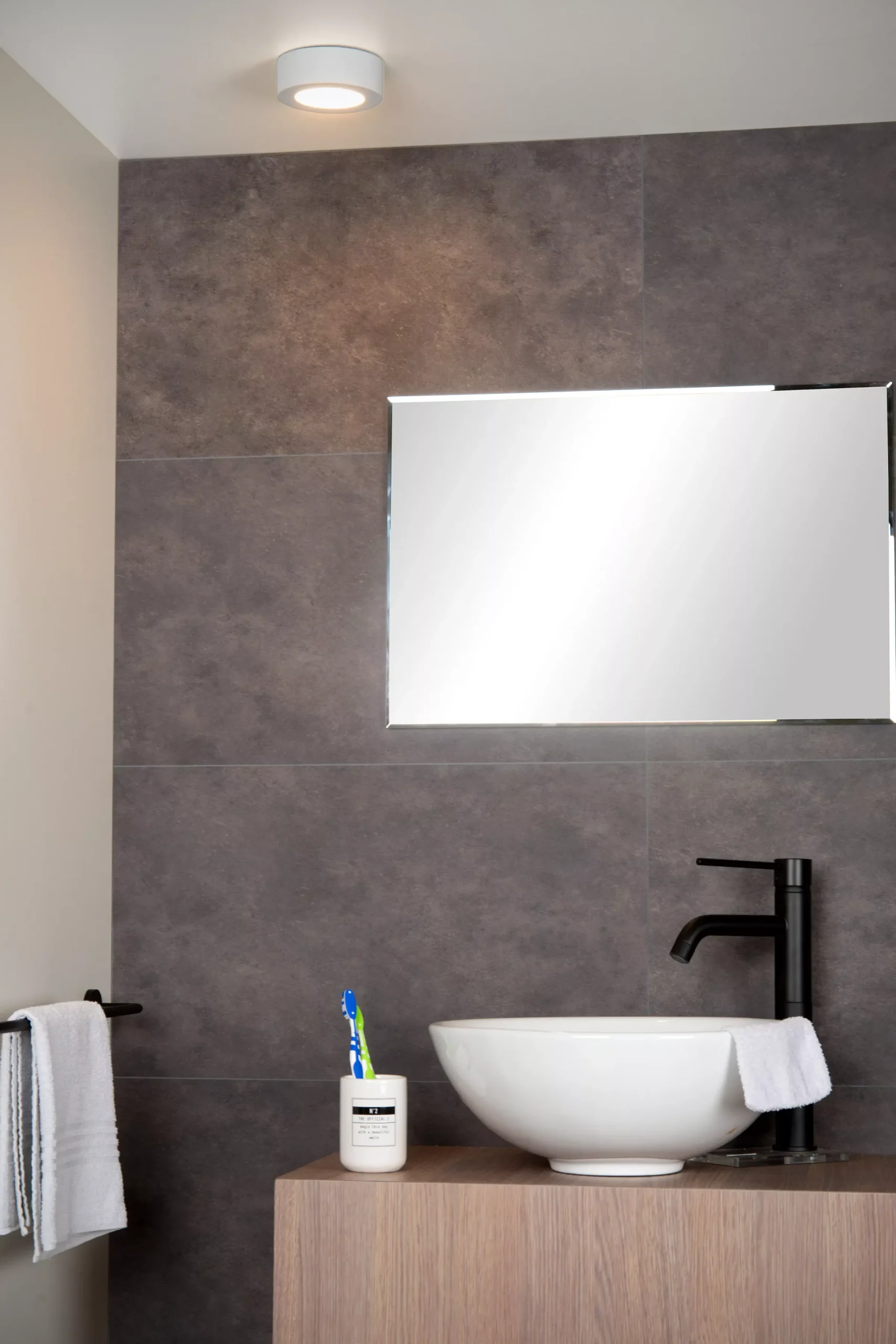 BRICE-LED - Plafonnière Badkamer - Ø 11,7 cm - LED Dimb. - 1x8W 3000K - IP44 - Wit*Lucide Cheap
