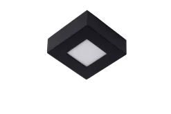 BRICE-LED - Plafonnière Badkamer - LED Dimb. - 1x8W 3000K - IP44 - Zwart*Lucide Online
