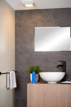 BRICE-LED - Plafonnière Badkamer - LED Dimb. - 1x15W 3000K - IP44 - Wit*Lucide Online