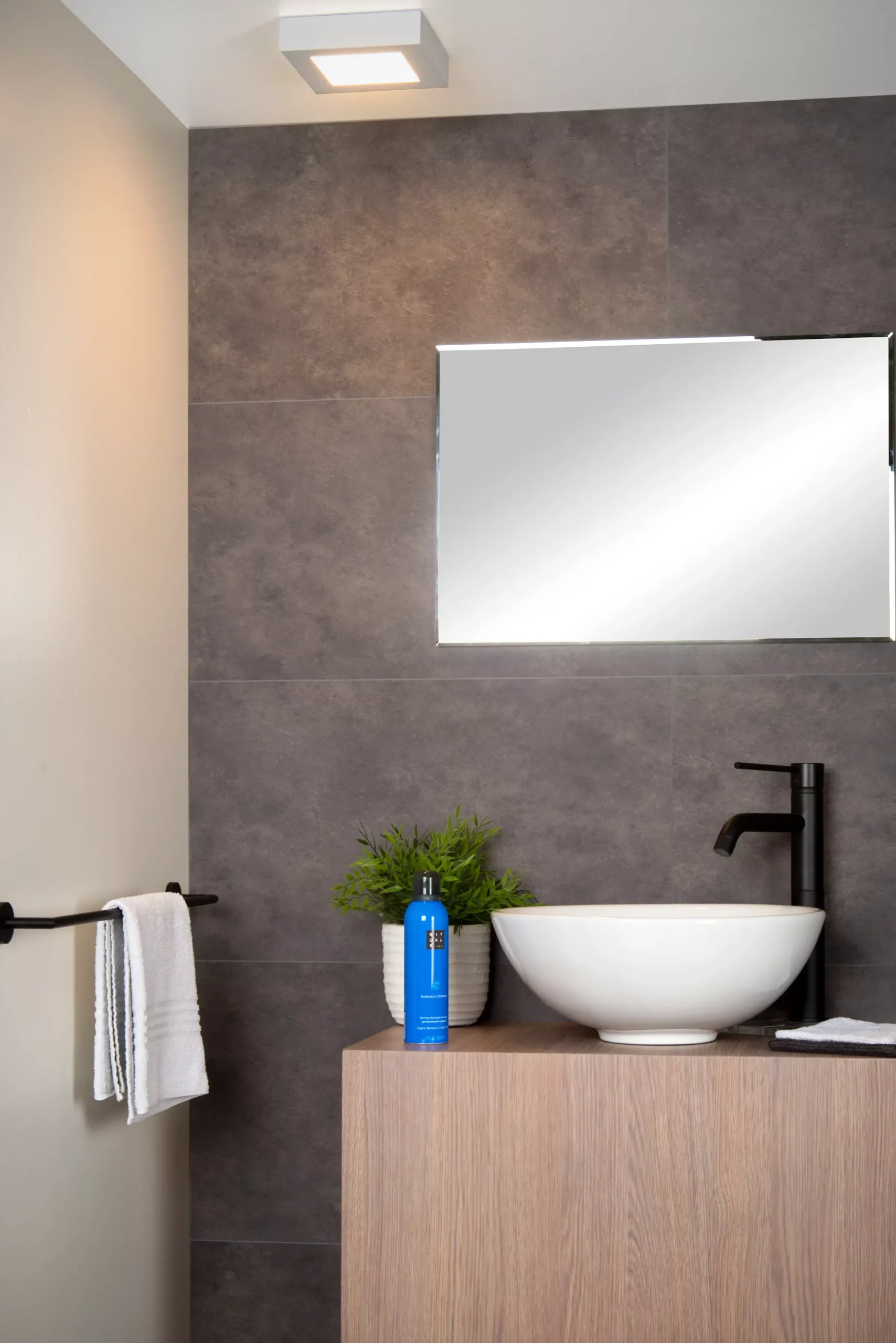 BRICE-LED - Plafonnière Badkamer - LED Dimb. - 1x15W 3000K - IP44 - Wit*Lucide Online