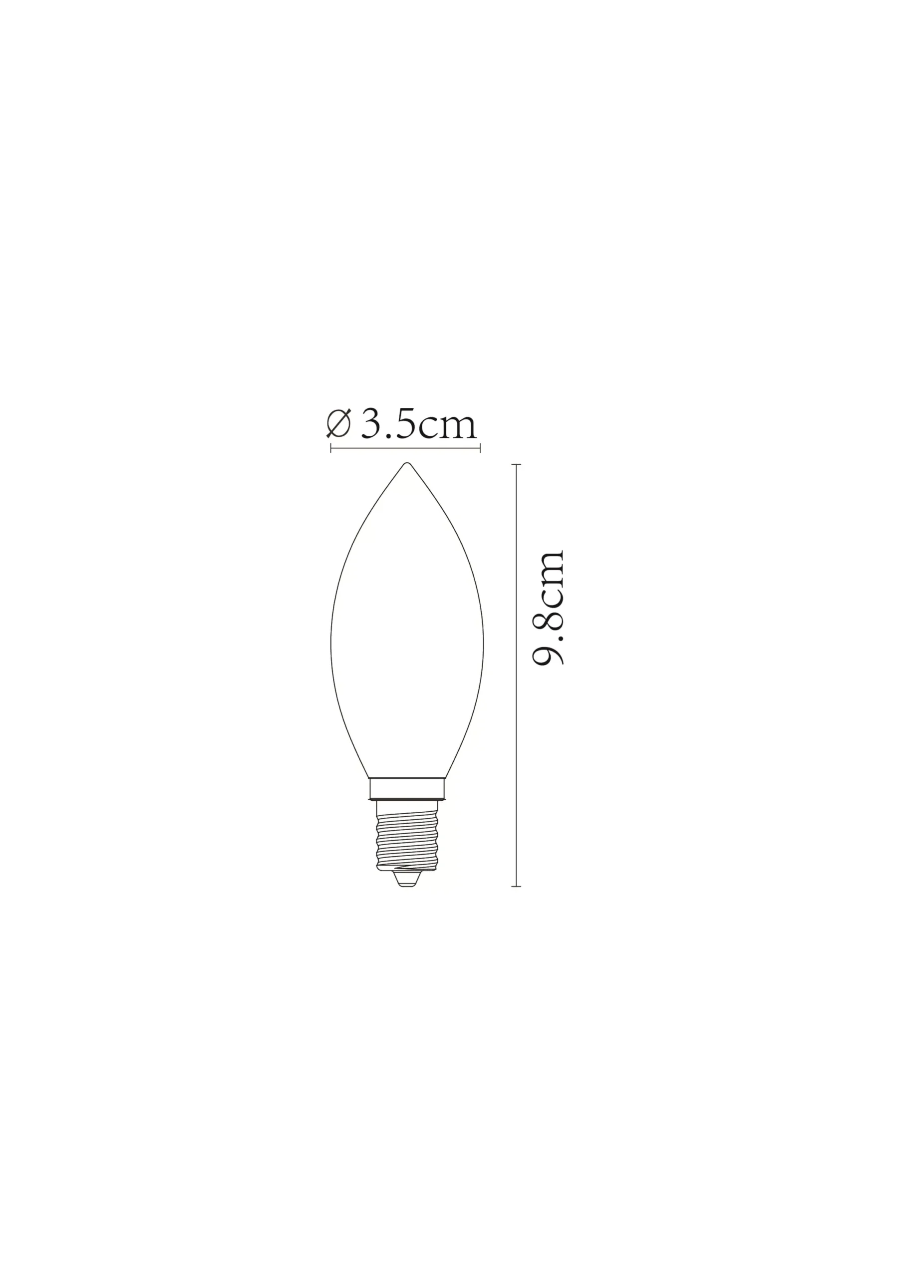 C35 - Filament lamp - Ø 3,5 cm - LED Dimb. - E14 - 1x4W 2700K - Transparant*Lucide Best