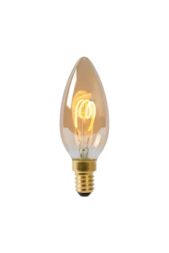 C35 - Filament lamp - Ø 3,5 cm - LED Dimb. - E14 - 1x3W 2200K - Amber*Lucide Online