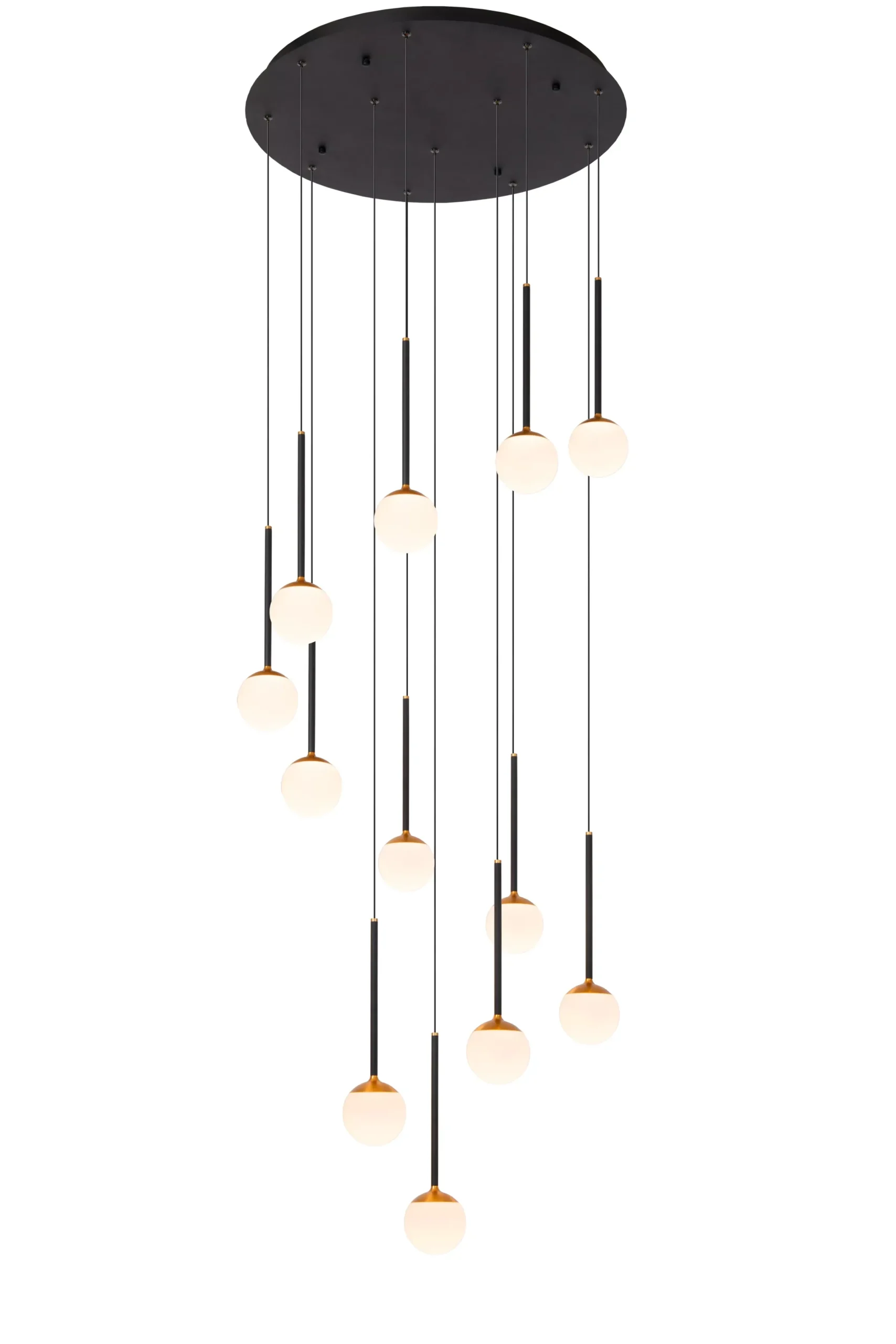 CALINA - Hanglamp - Ø 69,9 cm - LED Dimb. - 12x7,7W 2700K - Zwart*Lucide Clearance