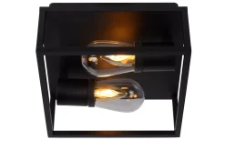 CARLYN - Plafonnière Badkamer - 2xE14 - IP54 - Zwart*Lucide Best Sale