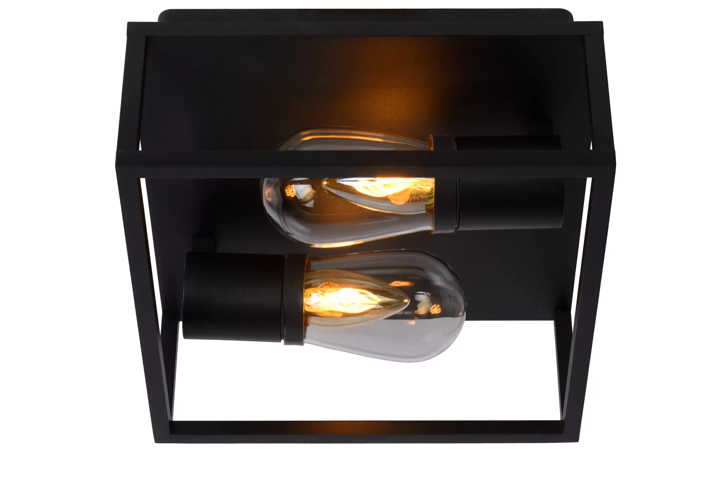 CARLYN - Plafonnière Badkamer - 2xE14 - IP54 - Zwart*Lucide Best Sale